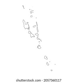 Abstract topographic style Vanuatu map design. Vector Illustration