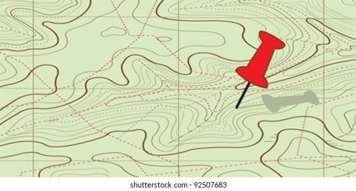 Abstract Topographical Map. Vector