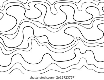 Abstract topography background, wavy line pattern landscape