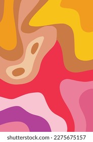 Abstract topography contour landscape texture background vector illustration, Hand drawn retro and vintage pattern design