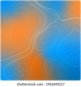 Abstract Topography Design Background With A Heat Map Effect