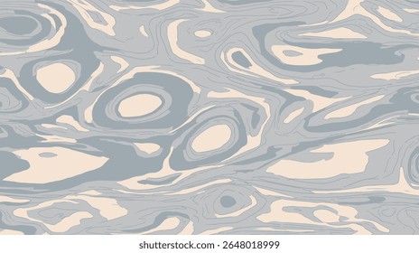 A topografia abstrata exibe contornos em tons neutros representando a elevação.