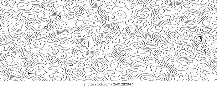 Líneas de topografía Abstractas sobre fondo blanco que representan la ilustración del mapa geológico