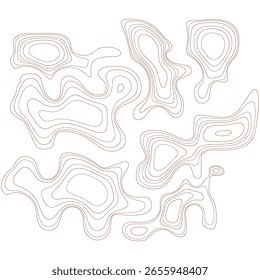 Líneas de patrón de topografía Abstractas Área de mapa del mar Espacio de banda geométrica Línea de rejilla Tecnología de mapa topo Diseño moderno Fondo blanco.