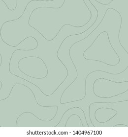 Abstract topography, seamless design, beautiful tileable pattern in green tones, vector illustration.