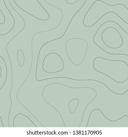 Abstract topography, seamless design, classic tileable pattern in green tones, vector illustration.