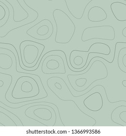 Abstract topography, seamless design, pleasant tileable pattern in green tones, vector illustration.