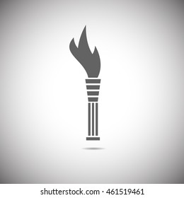 Abstract torch icon on a white background