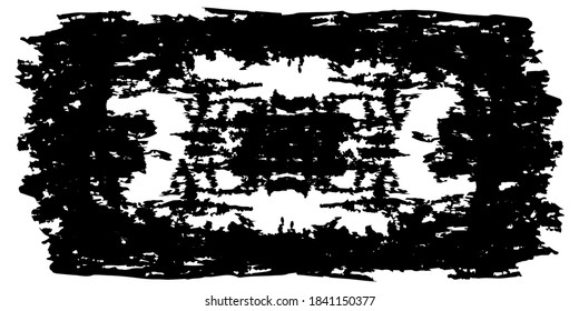 Abstract torn fabric grunge effect - isolated on white background - vector. Creative modern design concept