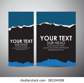 Abstract Torn Paper with space. Graphic resources design template. Vector illustration.