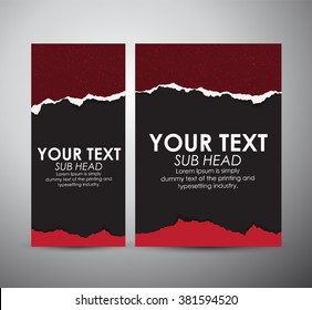 Abstract Torn Paper with space. Graphic resources design template. Vector illustration.