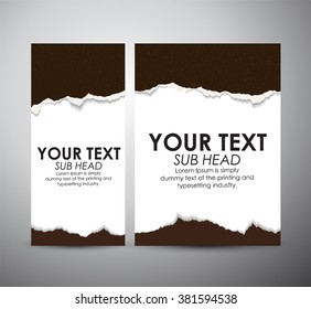 Abstract Torn Paper with space. Graphic resources design template. Vector illustration.