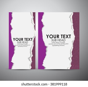 Abstract Torn Paper with space. Graphic resources design template. Vector illustration.