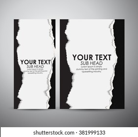 Abstract Torn Paper with space. Graphic resources design template. Vector illustration.