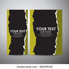 Abstract Torn Paper with space. Graphic resources design template. Vector illustration.