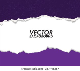 Abstract Torn Paper with space. Vector illustration.