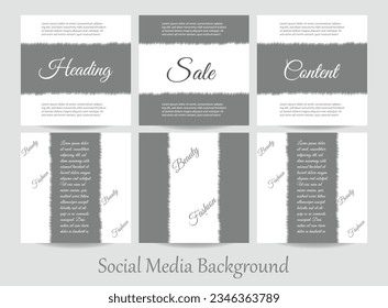 abstract torn ripe paper long vector banner template. minimal background with copy space for text. vector Facebook social media cover.