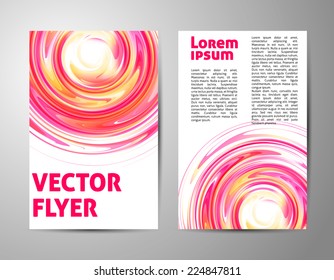 abstract tornado circle vertical brochure set. vector background for your business 