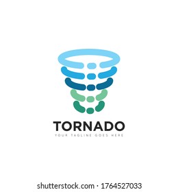 abstract tornado logo and icon vector illustration design template