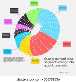 Abstract torus info graphics template