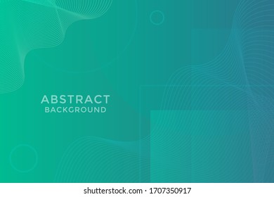 Abstract tosca composition trend background. Wavy, dynamic background, gradient color, flowing shapes. Usable for landing page. Trendy and modern background color.
