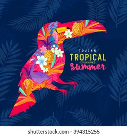 Abstract Toucan bird vector.