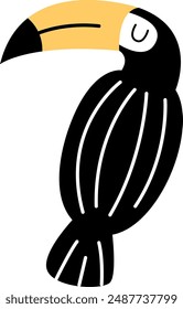 Abstrakte handgezeichnete Toucan-Vektorillustration