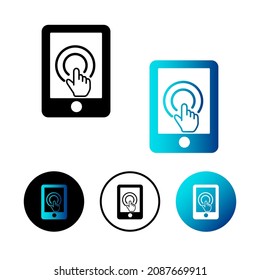 Icono de pantalla táctil abstracta