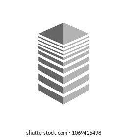 Abstract Tower Block Symbol Logo Design