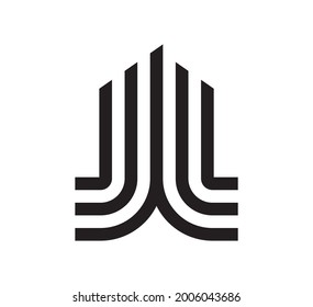 abstract tower logo vector design template