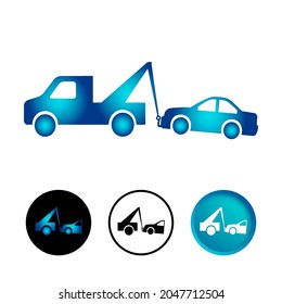 Abstract Towing a Car Icon Set