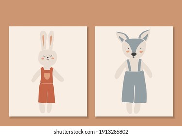 Abstract toys isolated vector, boho kids toys, love poster, baby boho toys, family vector, funny elements for kids, vector illustration