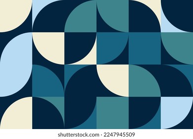 Resumen tracería diseño de patrones sin fisuras al estilo Bauhaus. Diseño de textura geométrica de mosaico simple