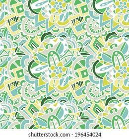 Abstract tracery vector design  seamless paisley pattern