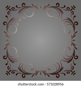abstract tracery victorian pattern retro round shape on a light background antique rococo style decorative design