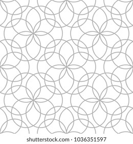 Abstract traditional Arabic seamless monochrome design.