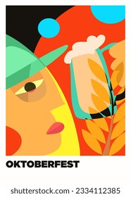 abstrakter traditioneller Bayer für Oktoberfest-Poster-Vektorgrafik