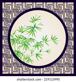 Abstract traditional chinese window frame