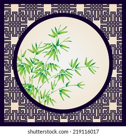 Abstract traditional chinese window frame