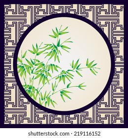 Abstract traditional chinese window frame