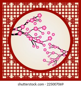 Abstract traditional chinese window frame