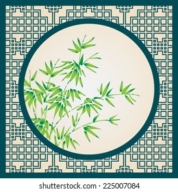Abstract traditional chinese window frame