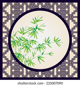 Abstract traditional chinese window frame