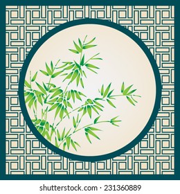 Abstract traditional chinese window frame