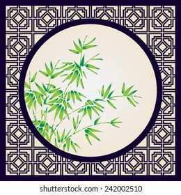 Abstract traditional chinese window frame