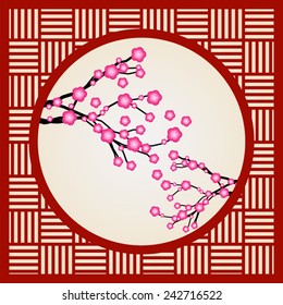 Abstract traditional chinese window frame