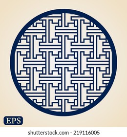 Abstract traditional chinese window pattern