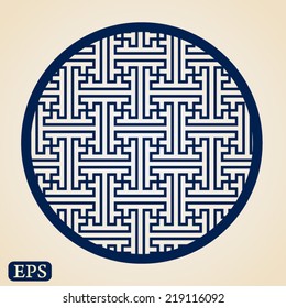 Abstract traditional chinese window pattern