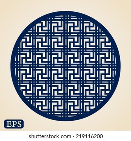 Abstract traditional chinese window pattern