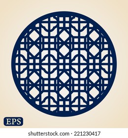 Abstract traditional chinese window pattern